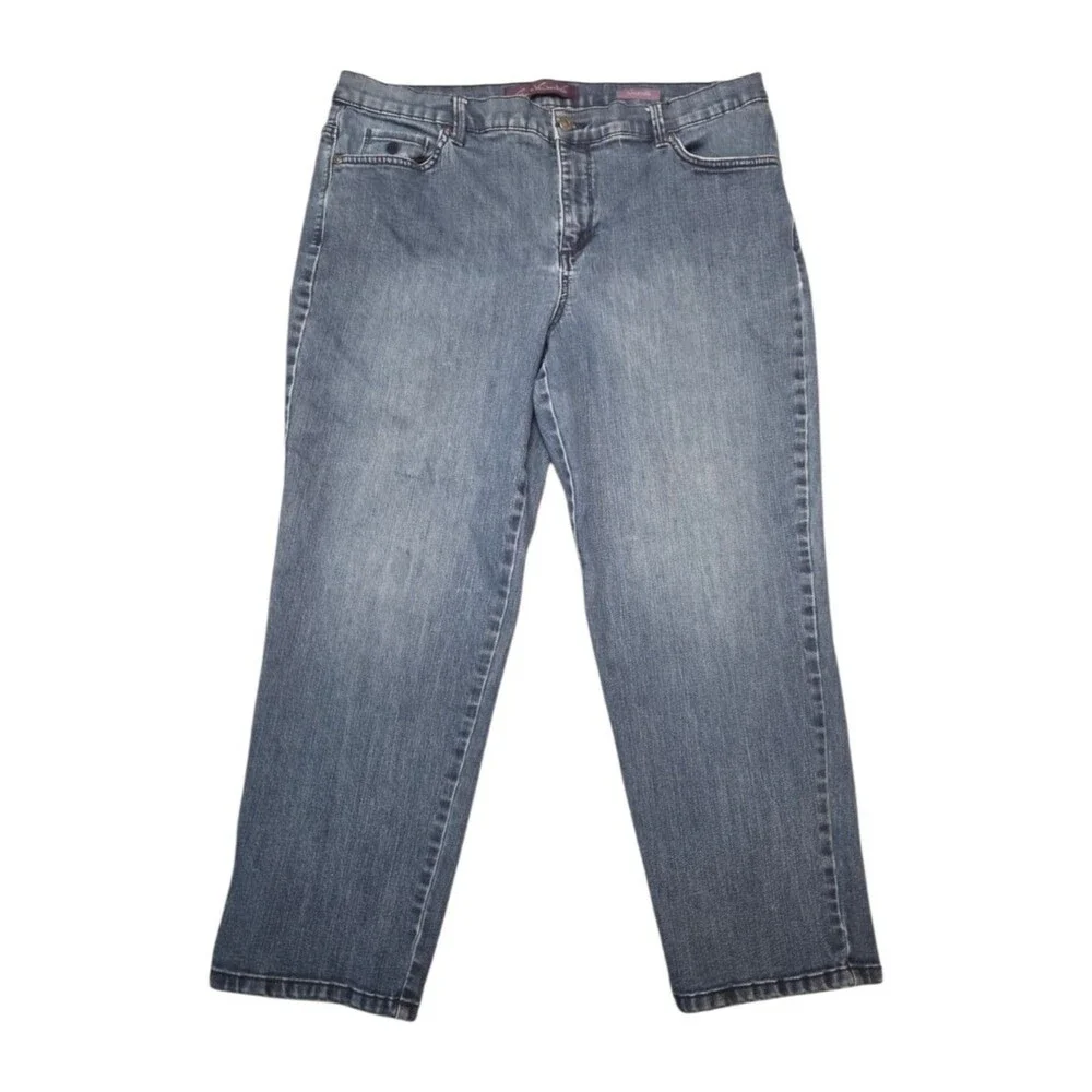 Gloria Vanderbilt Amanda Straight Leg Size 18W Plus Cropped Jeans